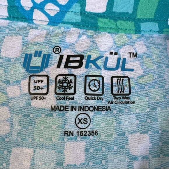 IBKUL Womens Golf Top Size XS Mosaic Wine Time Sleeveless Stretch Half Zip Tank - Picture 3 of 4